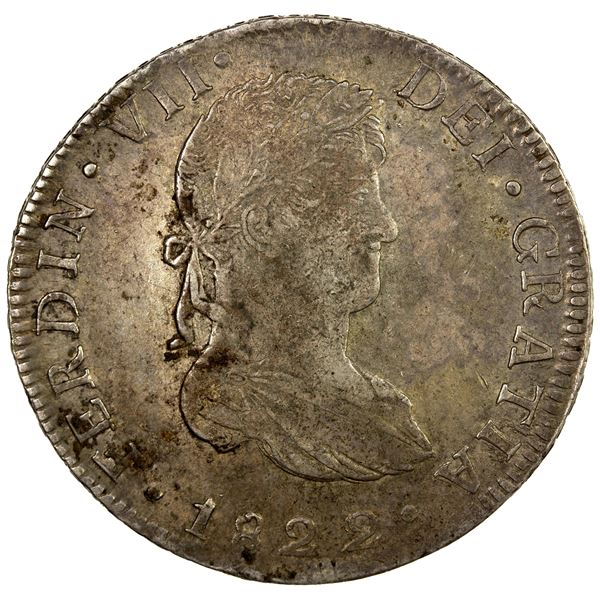 MEXICO: Fernando VII, 1808-1821, AR 8 reales, 1822-Go, EF
