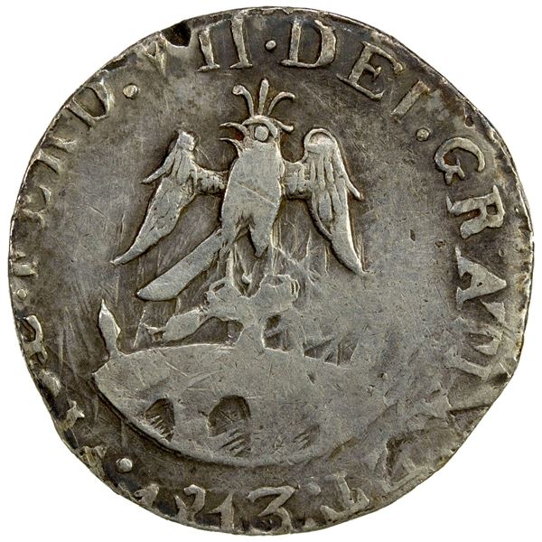MEXICO: National Congress, AR real (4.07g), 1813, VF