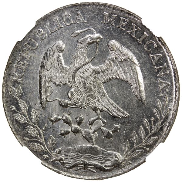 MEXICO: Republic, AR 8 reales, 1887-Zs, NGC UNC details