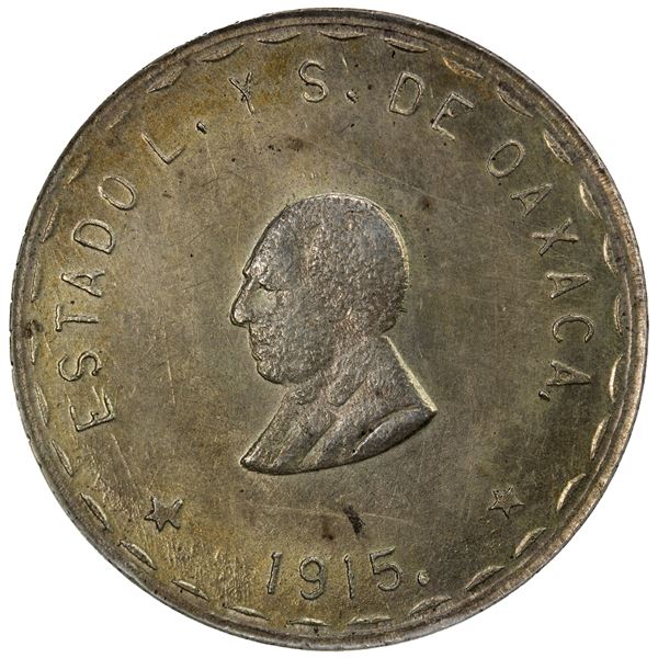 MEXICO: Revolutionary Issue, AR 2 pesos, Oaxaca, 1915, ANACS  AU58