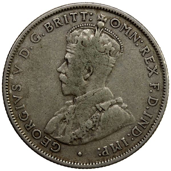 AUSTRALIA: George V, 1911-1936, AR florin, 1932(m), VG-F