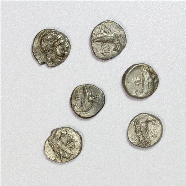 BACTRIA: LOT of 6 AR drachms