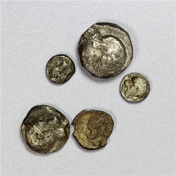 BACTRIA: LOT of 5 silver coins