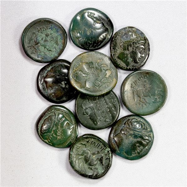 MACEDONIA: LOT of 10 copper coins
