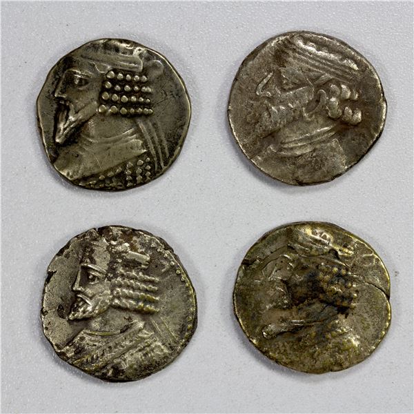 PARTHIAN KINGDOM: LOT of 4 BI tetradrachms