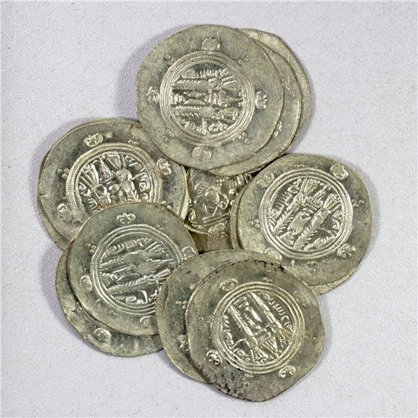TABARISTAN: Jarir, 786-788, LOT of 12 silver hemidrachms