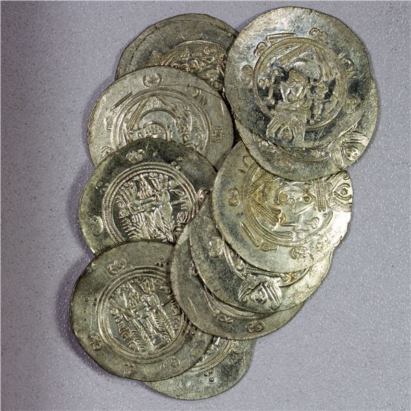 TABARISTAN: LOT of 11 silver hemidrachms