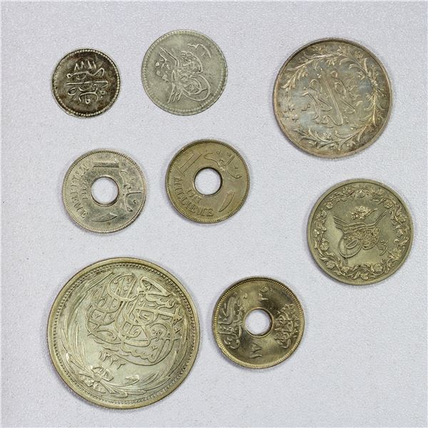 EGYPT: LOT of 8 better quality "raw" coins
