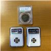 Image 2 : EGYPT: LOT of 3 slabbed coins