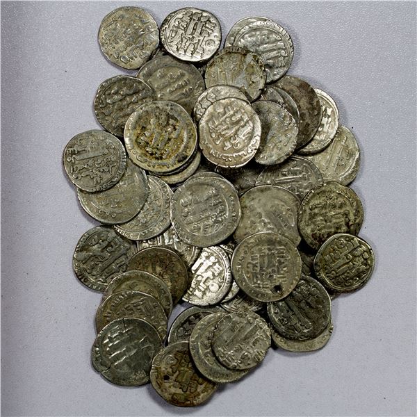 GHAZNAVID: Sebuktekin, 977-997, LOT of 56 silver dirhams