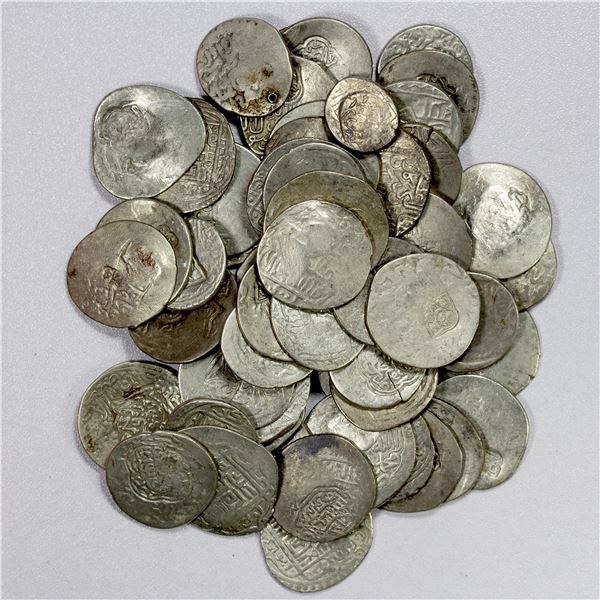 TIMURID: Sultan Husayn, 1469-1506, LOT of 59 silver tankas