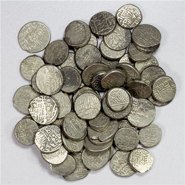 AQ QOYUNLU: LOT of 64 silver tankas