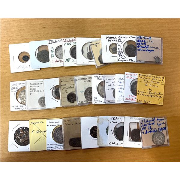 MEDIEVAL ISLAMIC: LOT of 19 silver and 9 copper coins