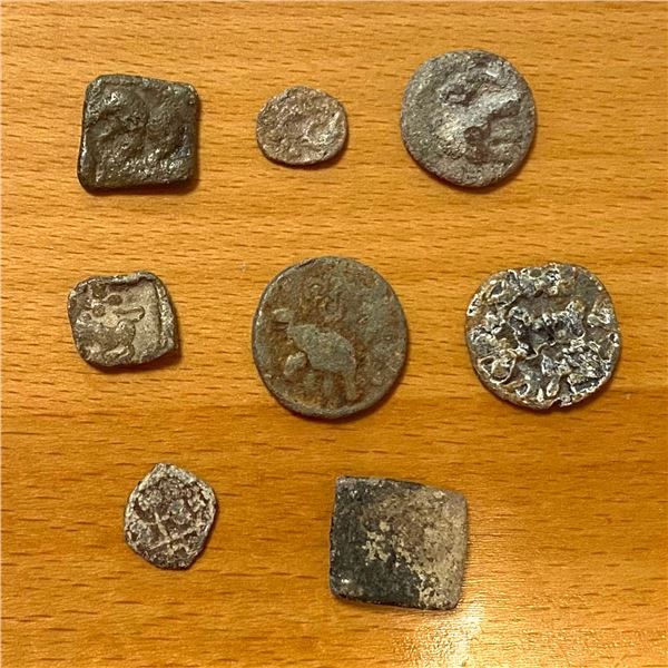 ANCIENT INDIA: LOT of 8 lead coins