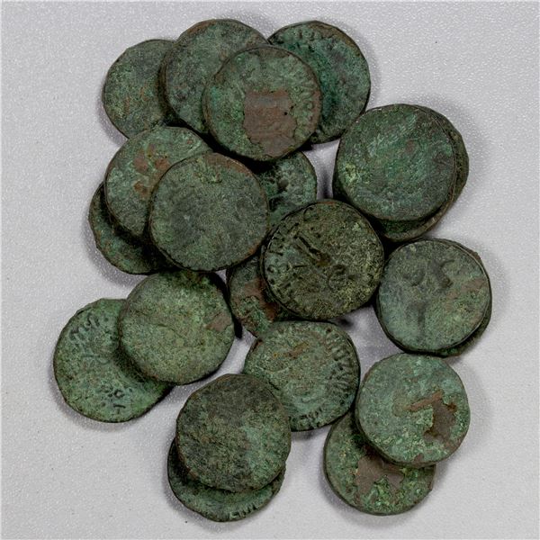 INDO-SCYTHIAN: LOT of 22 debased billon tetradrachms