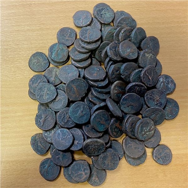 KUSHAN: Kanishka I, ca. 127-155, LOT of 104 copper units