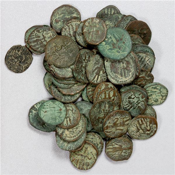 KUSHANO-SASANIAN: Peroz I, ca. 245-270, LOT of 68 Bactrian coppers
