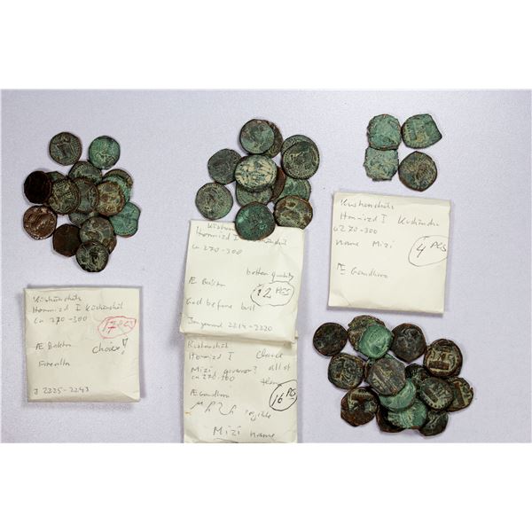 KUSHANO-SASANIAN: Hormizd I, ca. 270-300, LOT of 49 coppers