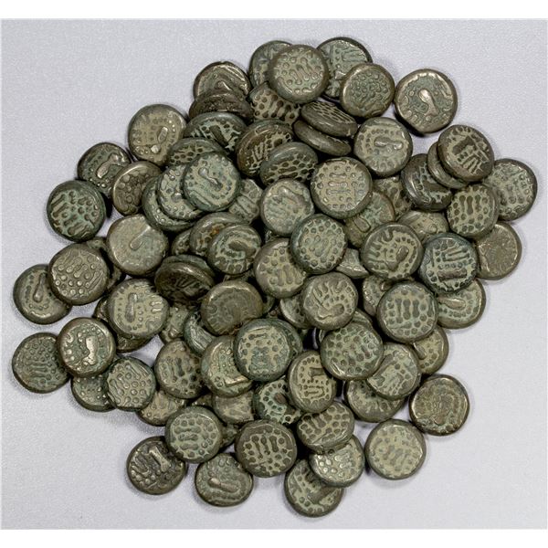 CHALUKYAS: LOT of 100 BI gadhaiya paise
