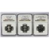 Image 1 : INDIA: Republic, LOT of 3 Proof 1 rupee coins