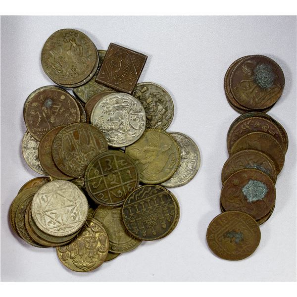 INDIA: LOT of 43 temple tokens