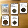 Image 1 : CHINA: LOT of 5 coins