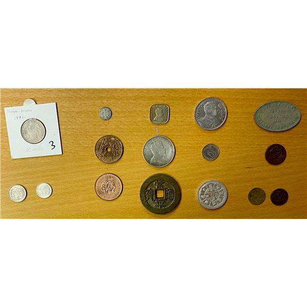 ASIA: LOT of 15 coins & 1 token