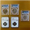 Image 1 : IRAQ: LOT of 5 certified coins