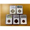 Image 2 : JORDAN: SET of 5 encapsulated coins