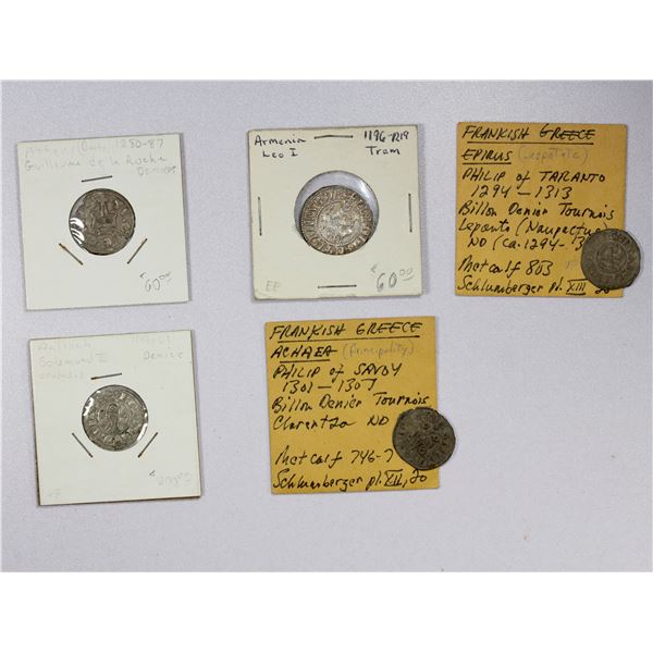 CRUSADER KINGDOMS: LOT of 5 coins