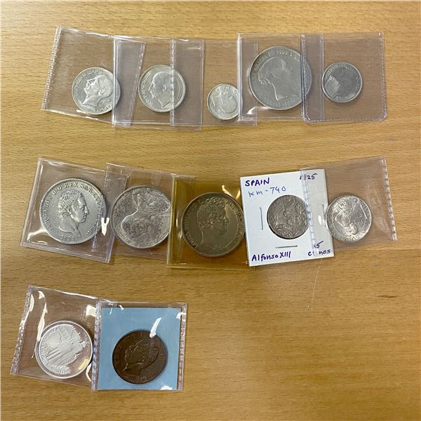 EUROPE: LOT of 12 coins