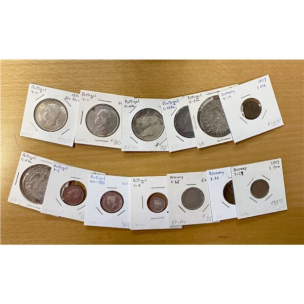 EUROPE: LOT of 13 coins