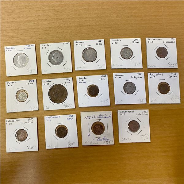 EUROPE: LOT of 14 coins