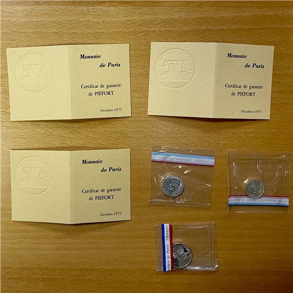 FRANCE: SET of 3 coins