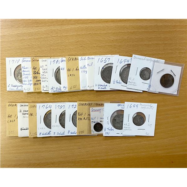 GERMAN STATES: LOT of 24 coins and tokens