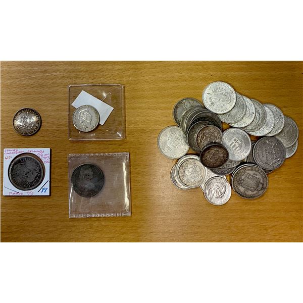 HUNGARY: LOT of 36 silver coins