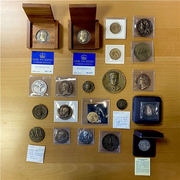 SWEDEN, ETC.: LOT of 22 medals