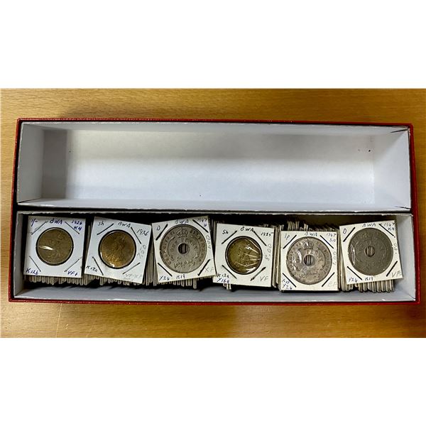 BRITISH WEST AFRICA: LOT of 97 minors