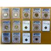 Image 1 : EGYPT: LOT of 14 certified coins