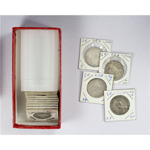 GERMAN EAST AFRICA: LOT of 13 silver coins