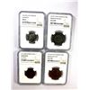 Image 1 : MOROCCO: LOT of 4 encapsulated coins