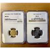 Image 1 : TUNISIA: LOT of 2 slabbed coins