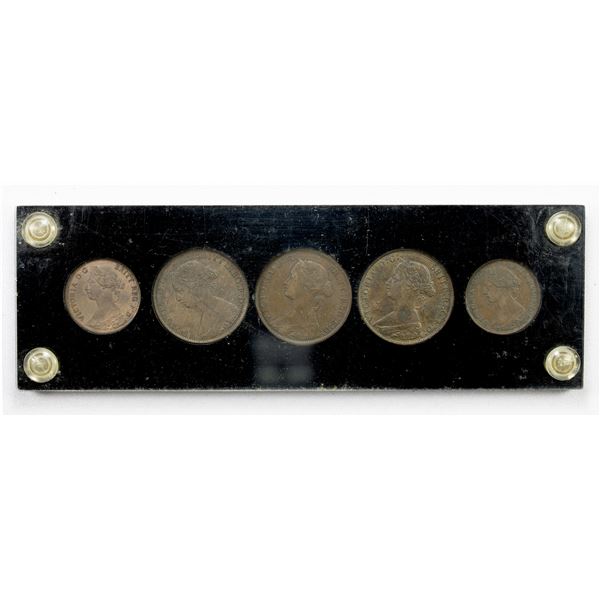 NOVA SCOTIA: 5-piece SET of Nova Scotia coinage