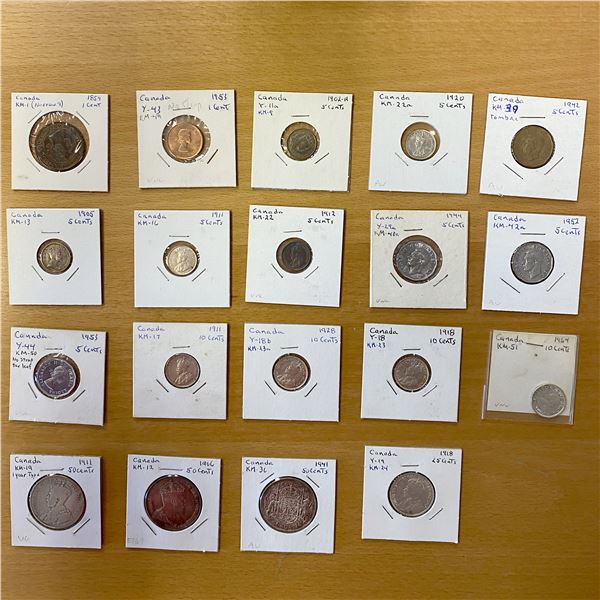 CANADA: LOT of 19 coins