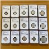Image 1 : CUBA: LOT of 15 certified coins