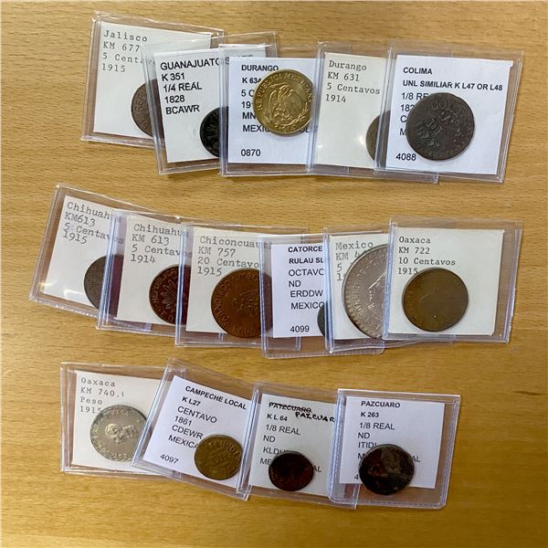 MEXICO: LOT of 15 coins