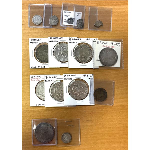 MEXICO: LOT of 15 varied Mexican coins