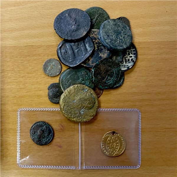 WORLDWIDE: LOT of 1 gold, 1 silver & 16 bronzes