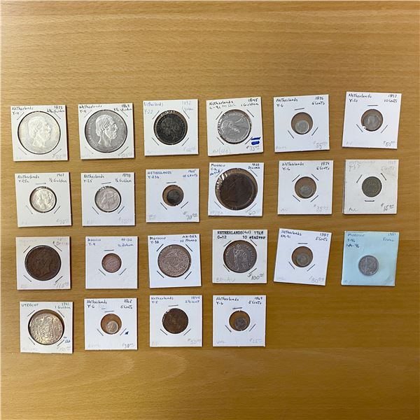 WORLDWIDE: LOT of 22 coins