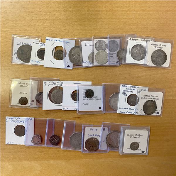 WORLDWIDE: LOT of 28 coins